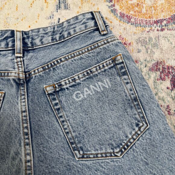 GANNI Denim High Waisted Shorts - Picture 6 of 7